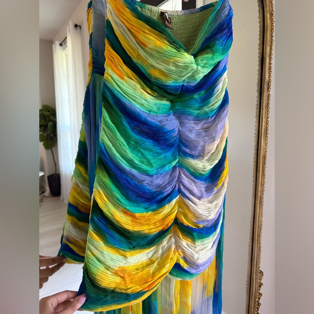 Vineet Bahl Blurred Sheer Mini Train Dress - Picture 7 of 14